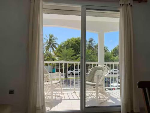 Balkón nebo terasa v ubytování Sable dorée