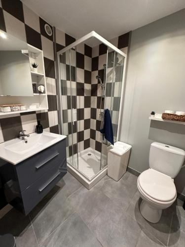 Koupelna v ubytování Le studio