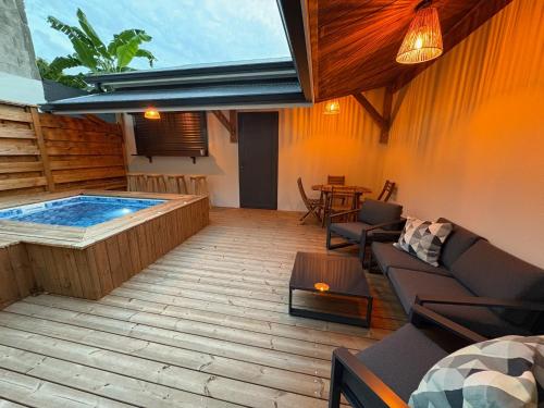 Χώρος καθιστικού στο Villa O'CAMPÊCHE