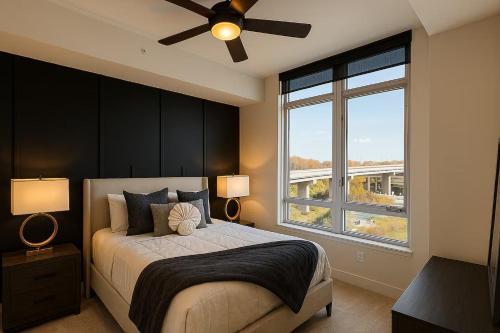 Postel nebo postele na pokoji v ubytování Hala Tysons