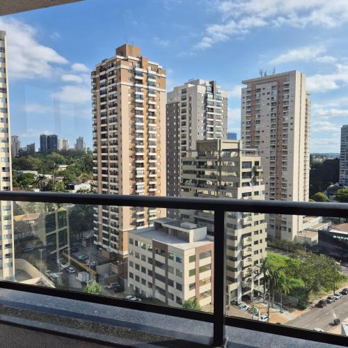 a view of a city from a balcony at SKY Alphaville in Barueri