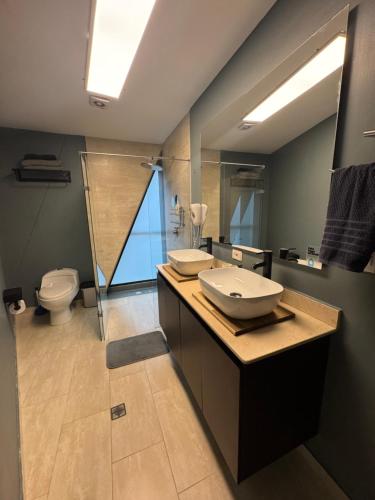 Koupelna v ubytování Hotel Rioverde Suite Cerca de Aeropuerto JMC