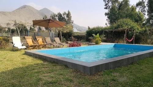 Πισίνα στο ή κοντά στο Ecological Rancho house con piscina cerca al Río & Billar