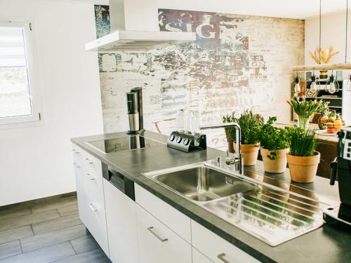 Una cocina o kitchenette en Ferienhausträume Oase Bodensee