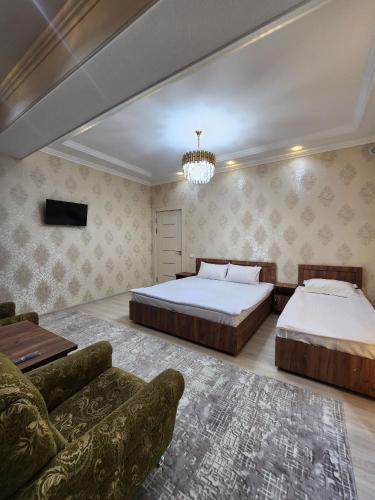 Postel nebo postele na pokoji v ubytování Luxury