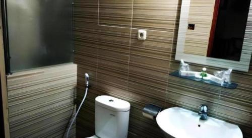 Koupelna v ubytování Nikita Palace