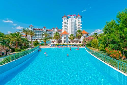 a pool at the resort at Serenis Hotel in Side