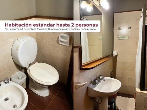 Koupelna v ubytování Hotel Cabañas Del Parque