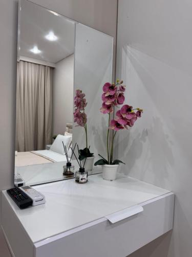 Ένα μπάνιο στο Апартаменты в ЖК 4YOU