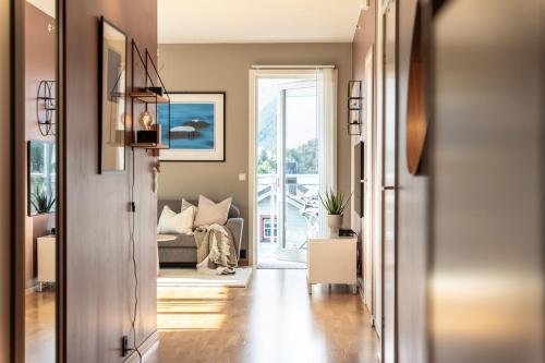 Posezení v ubytování Exclusive apartment in Lofoten