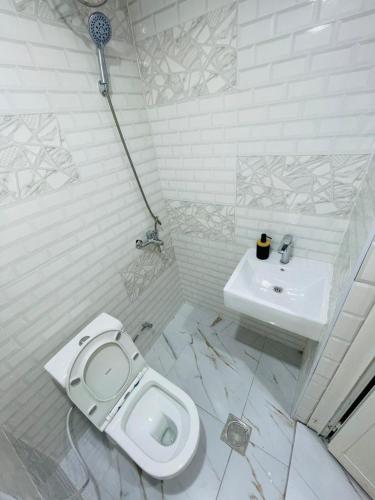 Ένα μπάνιο στο Cozy Private Studio with Garden Al Manhal, Abu Dhabi-5