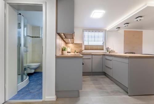 Koupelna v ubytování Ferienwohnungen zum Ostseestrand