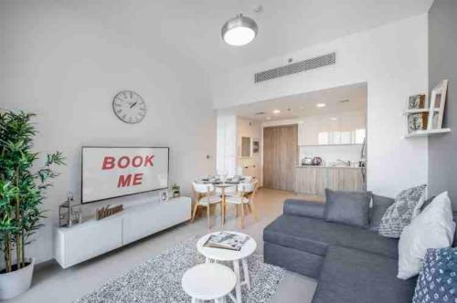 Χώρος καθιστικού στο StayShort - Extravagant 1BR near Town Square - Sleeps 4