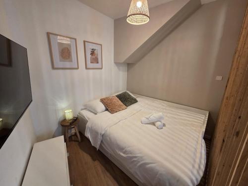 Voodi või voodid majutusasutuse Le Simba - grand studio avec Wi-Fi toas