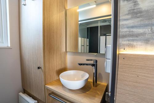 Koupelna v ubytování camping Le Médiéval