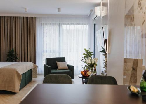 Postel nebo postele na pokoji v ubytování Polanica Park - Polanica Prestige