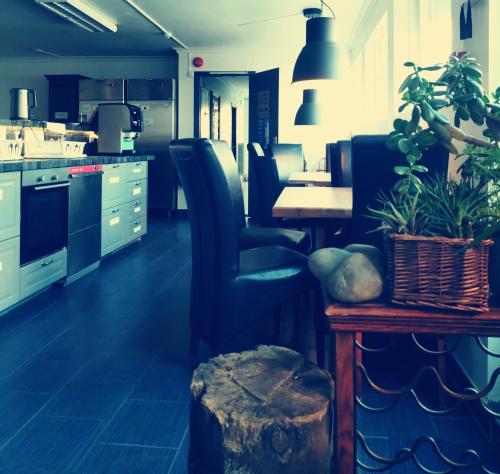 Kuchyň nebo kuchyňský kout v ubytování Selfoss Hostel