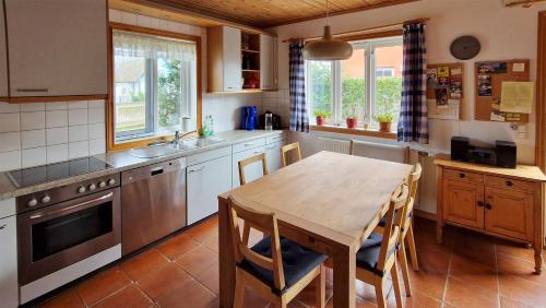 Kuchyň nebo kuchyňský kout v ubytování Ferienhaus Zaunkönig