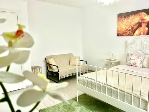 Postel nebo postele na pokoji v ubytování DAV apartment