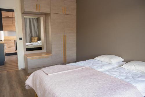 Postel nebo postele na pokoji v ubytování Apartment 55m2 in Kemijärvi