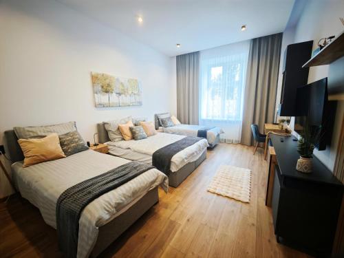 Postel nebo postele na pokoji v ubytování Old Town Apartment