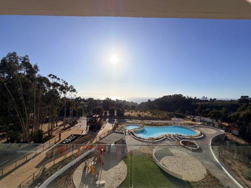 Πισίνα στο ή κοντά στο Acogedor Lindo Dpto Los Castaños, Algarrobo Norte, Piscinas Jacuzzi Gym, Wifi Home Office