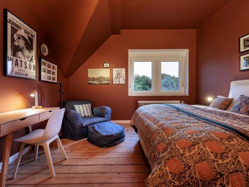 Postel nebo postele na pokoji v ubytování Design-Hideaway in Bochum - Das Zechenhaus