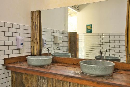 Vannituba majutusasutuses Mad Monkey Kampot