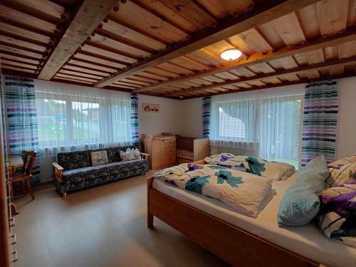 Ένα ή περισσότερα κρεβάτια σε δωμάτιο στο Ferienhof Kagerbauer