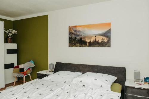 Postel nebo postele na pokoji v ubytování Hoamatgfühl-Mauterndorf NEU ab Dezember 2025