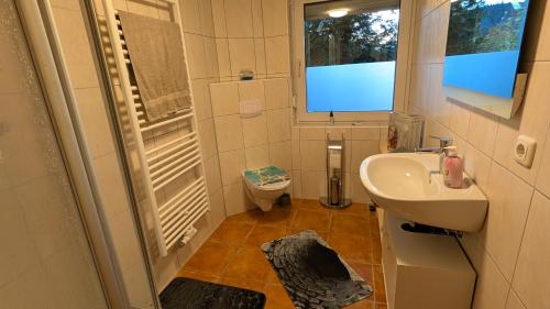Koupelna v ubytování Ferienwohnung Rössger