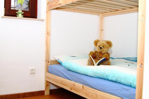 Postel nebo postele na pokoji v ubytování Ferienwohnung Talblick