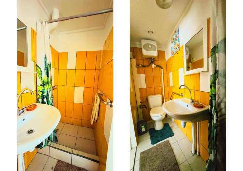 Koupelna v ubytování Tiny House, Tente Lodge & Suite, Le Paradis des Petits Voyageurs