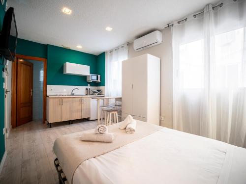 Ліжко або ліжка в номері Apartment Ruzafa Market 8A