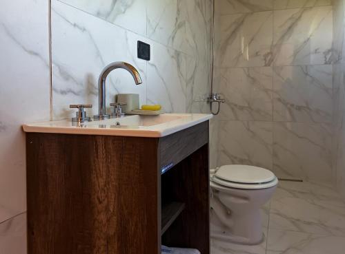 Koupelna v ubytování Chalet con vistas a las montañas