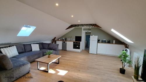 Kuchyň nebo kuchyňský kout v ubytování O' Clocher Tors