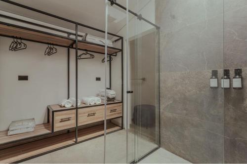 Koupelna v ubytování El lienzo Blanco en Medellin