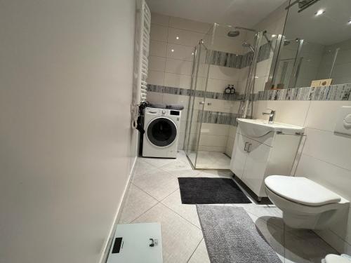 Koupelna v ubytování M27 Apartments