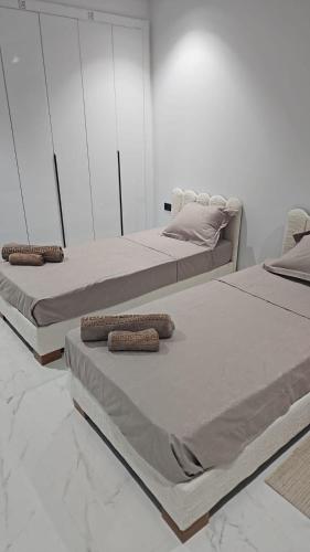 Ένα ή περισσότερα κρεβάτια σε δωμάτιο στο Appartement Theline