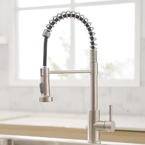 a kitchen sink with a chrome kitchen faucet at Zabriko delair in Sainte-Anne