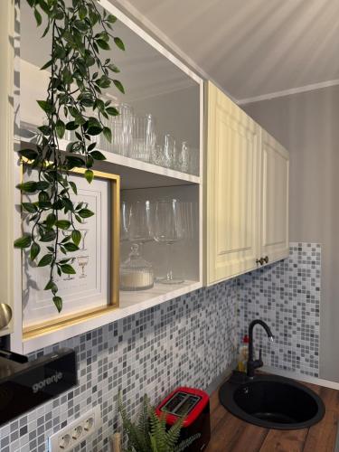 Η κουζίνα ή μικρή κουζίνα στο Quiet OldTown Sudio