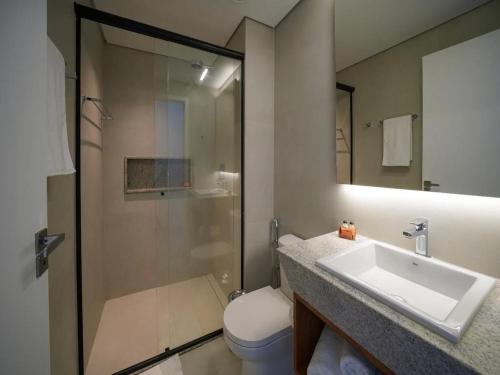 Vannituba majutusasutuses Flat 117 no Porto Alto Resort, em Porto de Galinhas