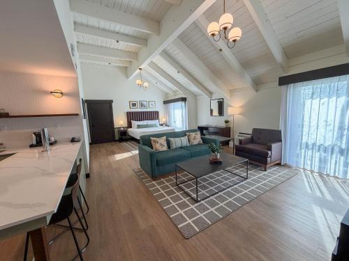 a living room with a couch and a table at Bay Valley Resort, a Wyndham Hotel in Bay City