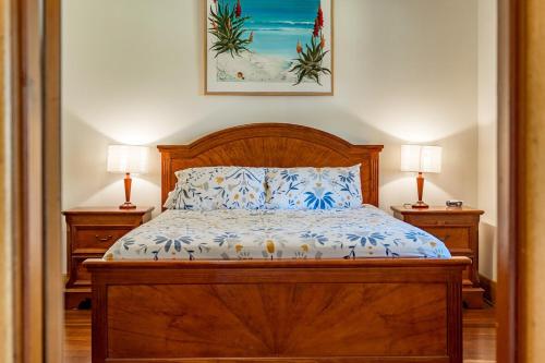 Ένα ή περισσότερα κρεβάτια σε δωμάτιο στο Bungalow on Hutton - Coastal Charm in Port Elliot