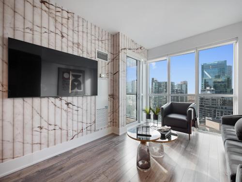 Un lugar para sentarse en The Ritz Suites - Downtown Toronto