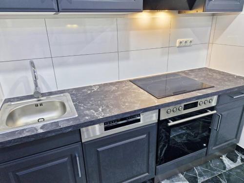 Kuchyň nebo kuchyňský kout v ubytování Ferienwohnung in Büdingen