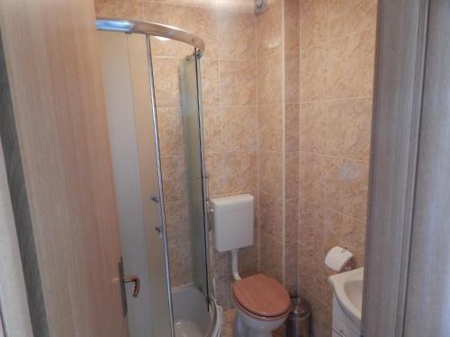 Koupelna v ubytování Apartments Sofija