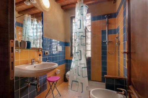 Koupelna v ubytování Borghetto Flat con piscina