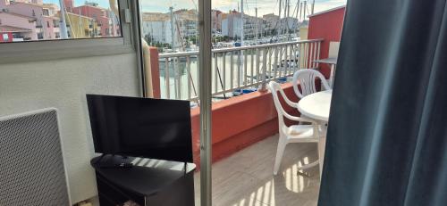 Mykonos III, T2 mezzanine, vue mer, parking et wifi