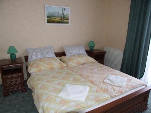 Un pat sau paturi într-o cameră la Dedesi Vendégház Zalalövő
